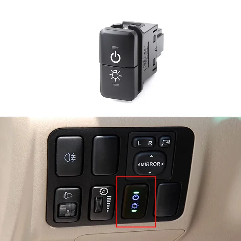 

1PCS Car Dual Key Switch DRL LED fog light power supply Switch button With Connection Wire For Toyota old FJ Cruiser Prado LC120