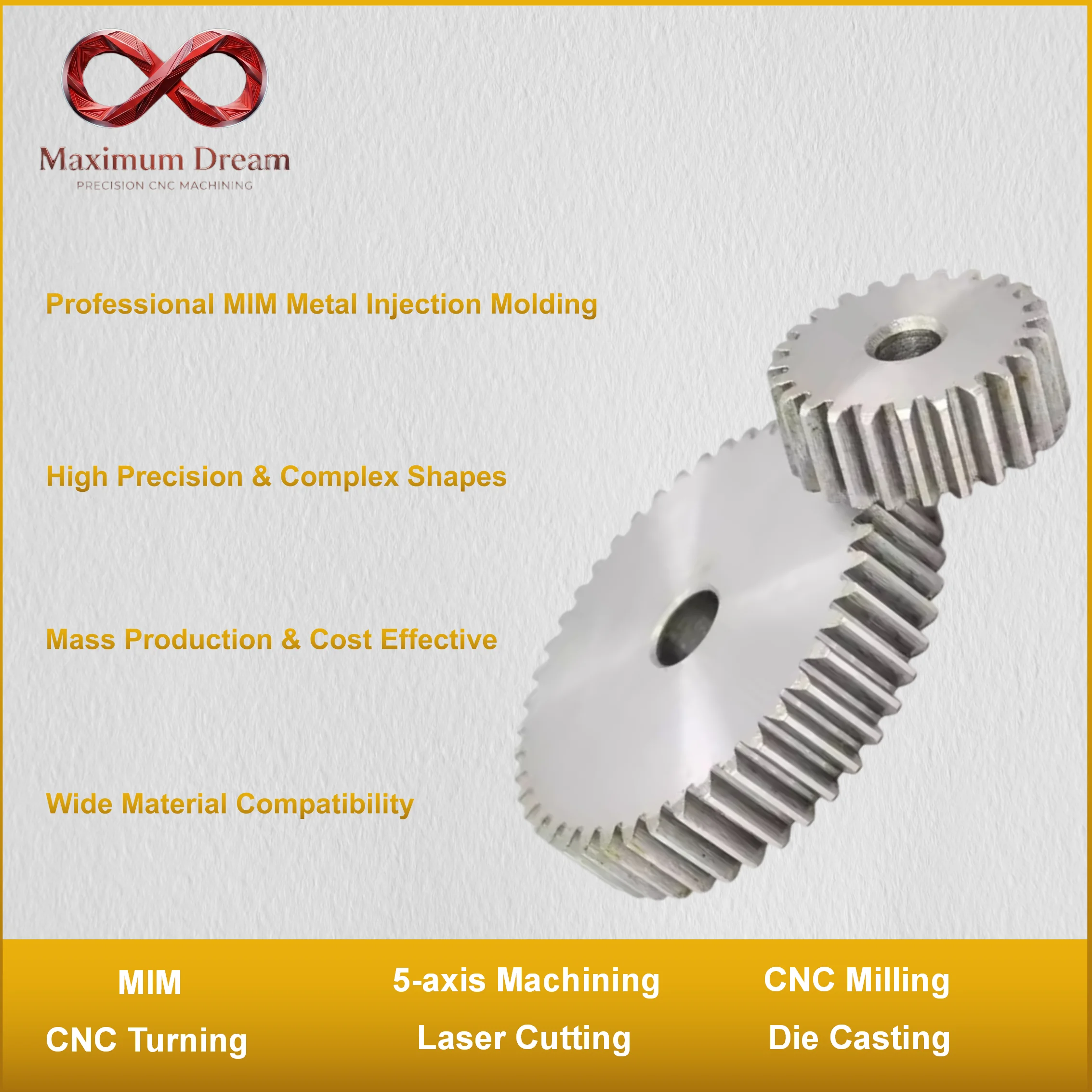 High Precision MIM Metal Injection Molding Custom Alloy Powder Metallurgy Machining Service