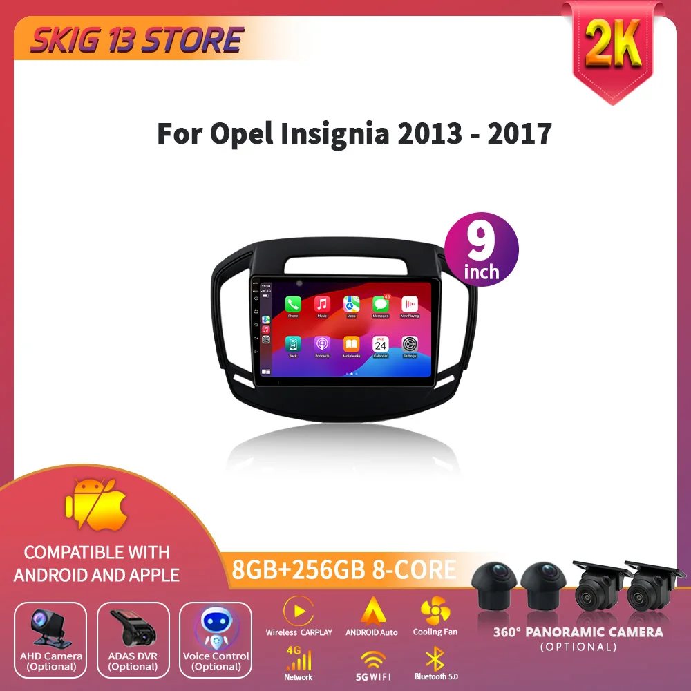 

For Opel Insignia 2013-2017 Android 14 Touch Screen Auto Radio Car Stereo Navigation 4G GPS Multimedia Carplay