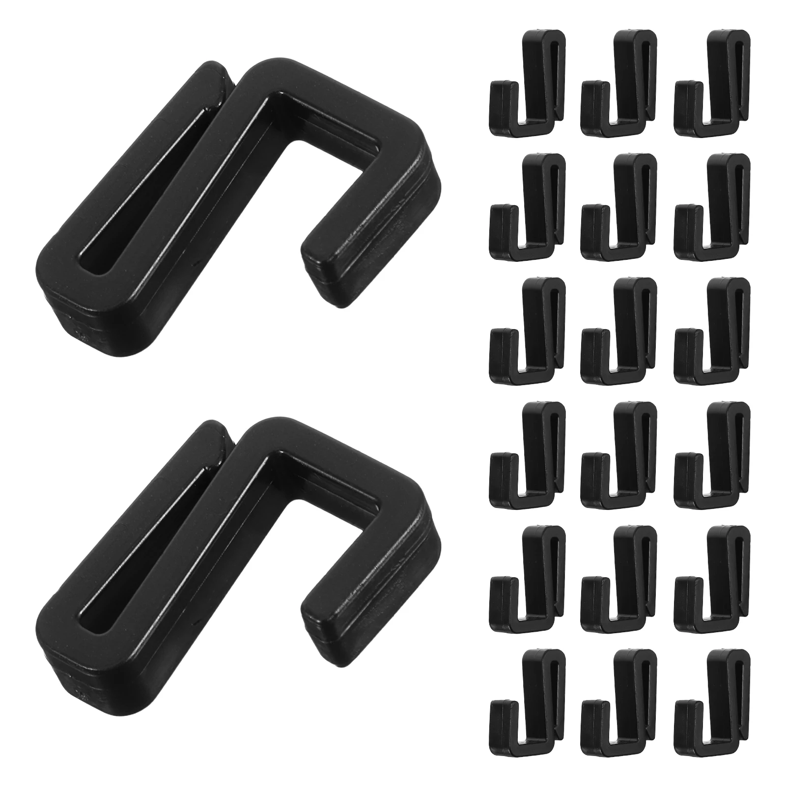 

20Pcs S-Hooks Plastic Flat Rack Hangers Heavy Load Bearing S-Shaped Clips for Space Saving Storage in Closet Kitchen Bathroom
