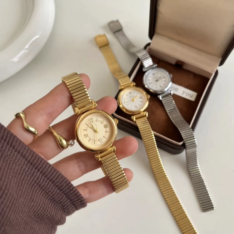 Classic Trend Ladies Watch Elegant Simple Retro 2025 Waterproof Quartz Watch Birthday Gift