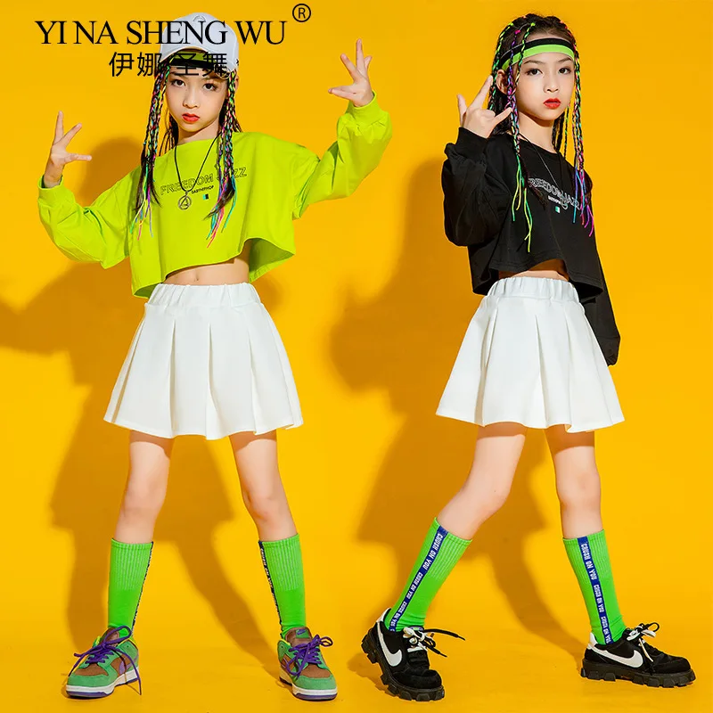 الأطفال أزياء الرقص أداء الهيب هوب صبي الفتيات أزياء رقص الجاز الشارع ملابس الرقص الطلاب التشجيع ازياء