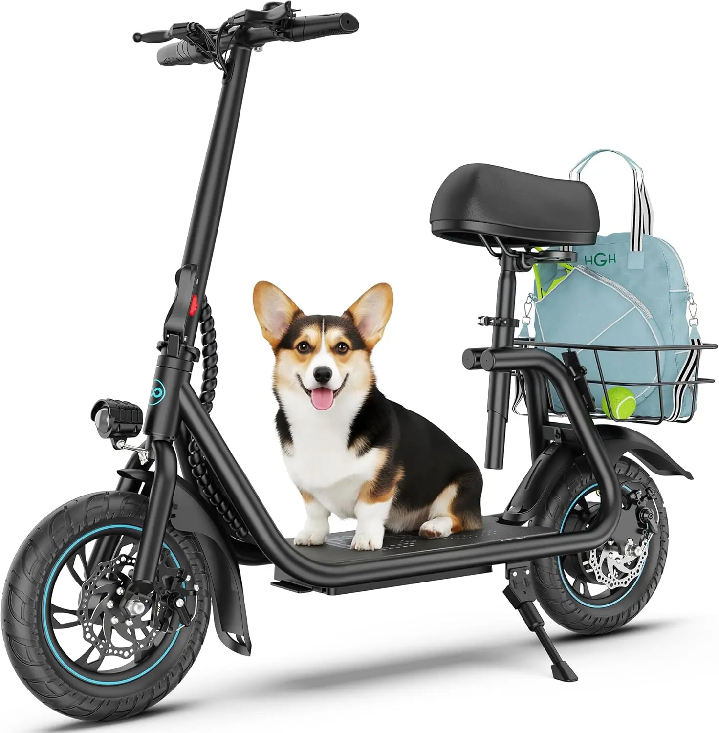 

Electric Scooter for Adults & Teens with Seat, 450W Motor, Upgraded Stable Battery, 20 Miles Range, Folding Commuter Scooter, Comfort Seat, Bonus Lock & Phone Holder for Urban Travel, C1-CMM