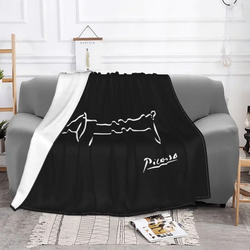 Pablo Picasso Dachsund Dog Sofa Fleece Throw Blanket Warm Flannel Blankets for Bedding Travel Couch Bedspreads