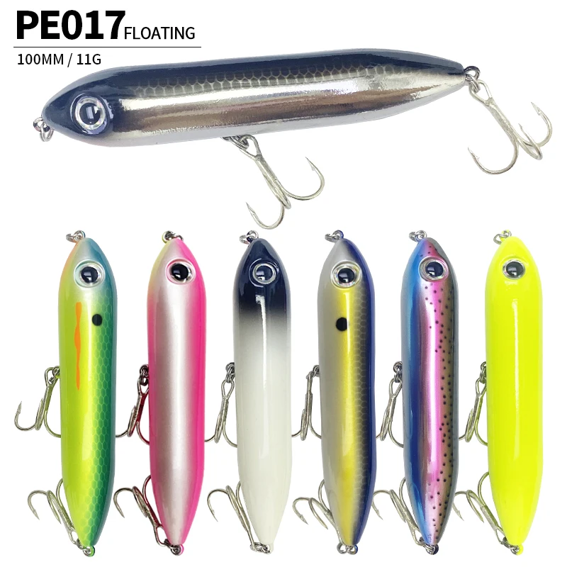 100mm 10g Surface Pencil Fishing Lures Floating Long Casting Artificial Bait Wobbler for Bass Trout Plastic Swimbait Accessories