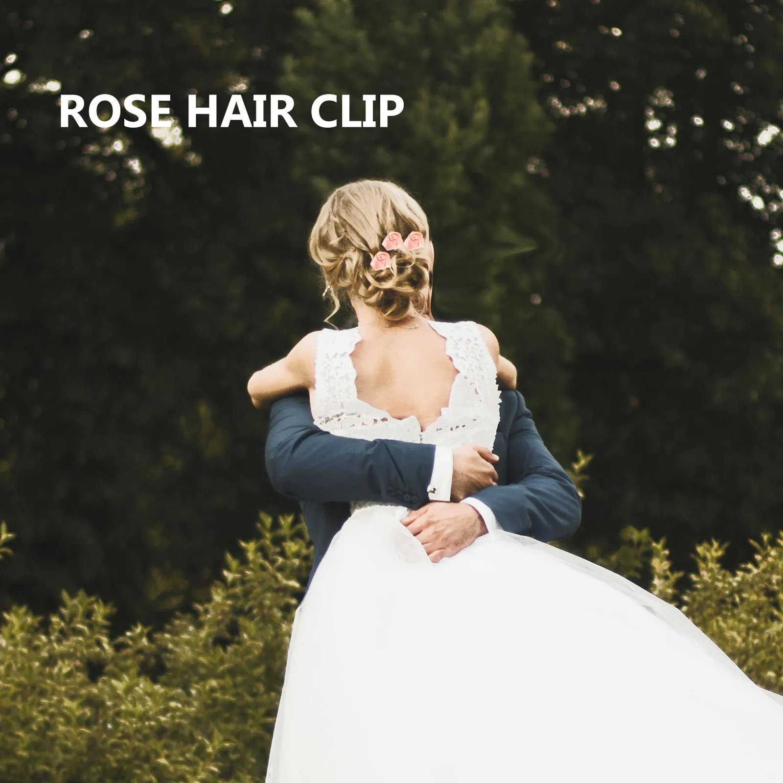 

10Pcs Rose Hair Clips Lightweight Floral Hairpin for Women Wedding Party Graduation Banquet Elegant Hair Accessories