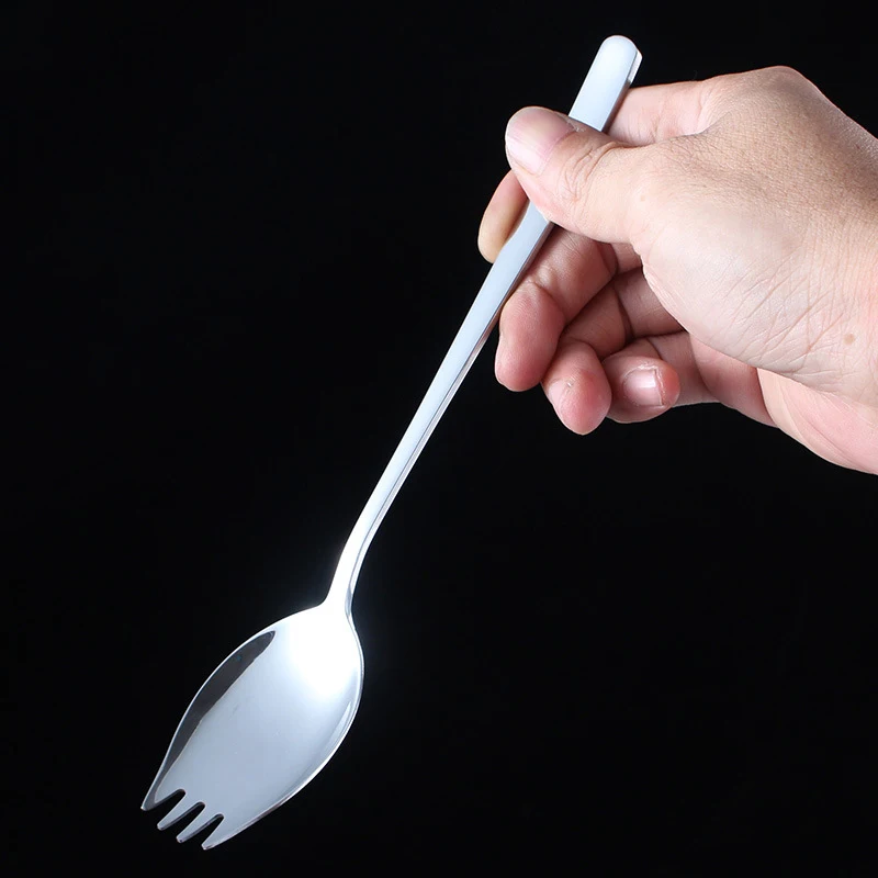 304 Stainless Steel Fork Household Spork Spoon One Salad Spoon Cake Fruit Fork Western Fork Tableware