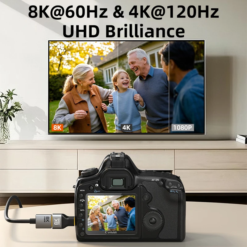 CABLETIME Mini-HDMI-Adapter Mini/Micro HDMI auf HDMI-Adapter 8K 60Hz für Raspberry Pi ZeroW Camcorder Laptop HDMI Mini-Adapter