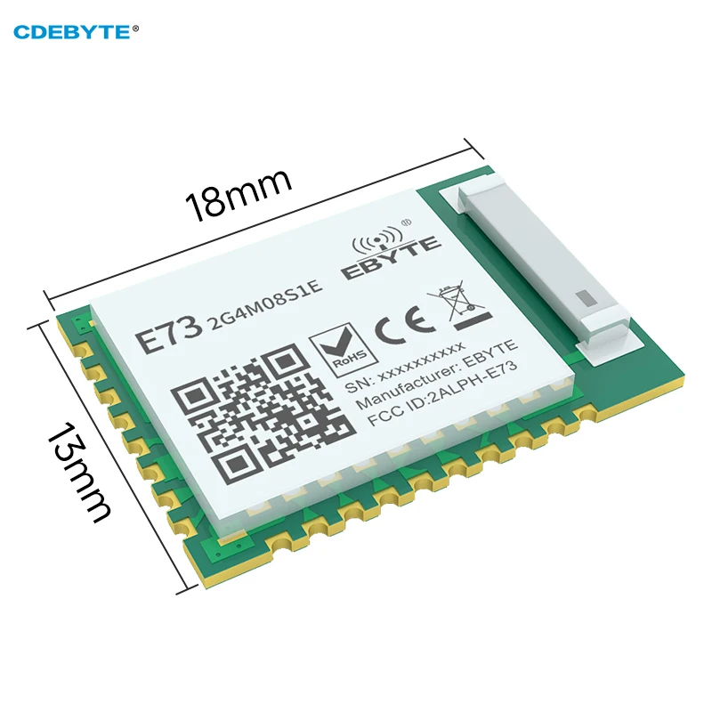 Módulo inalámbrico multiprotocolo SoC nRF52833 BLE 5,1 Zigbee, de pequeño tamaño, E73-2G4M08S1E Rf, módulo de comunicación IOT