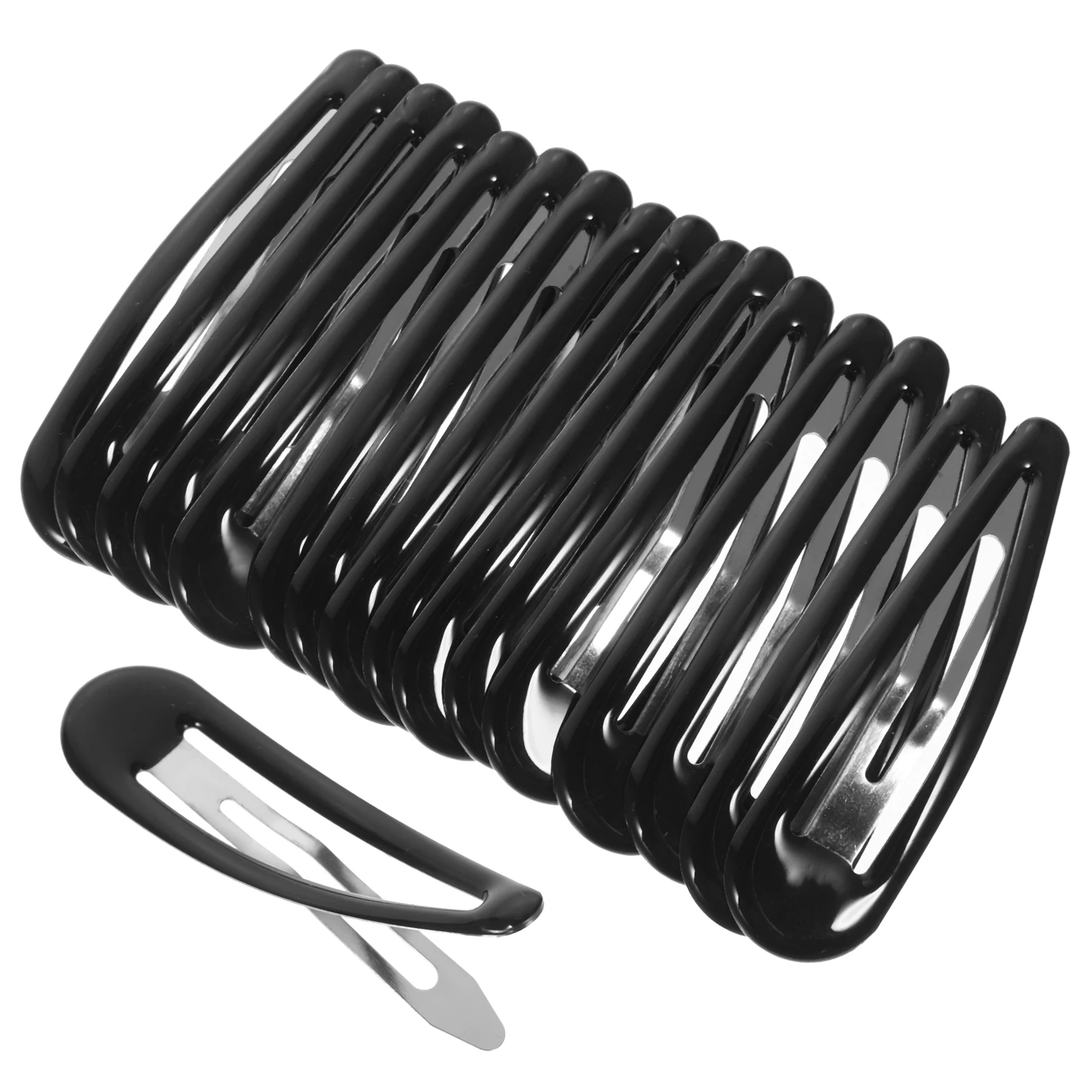 

50pcs Black Hair Clip Metal Snap Clips Durable Barrette Thin Small Accessories Fashion Daily Strong Grip Non Slip Hairstyles
