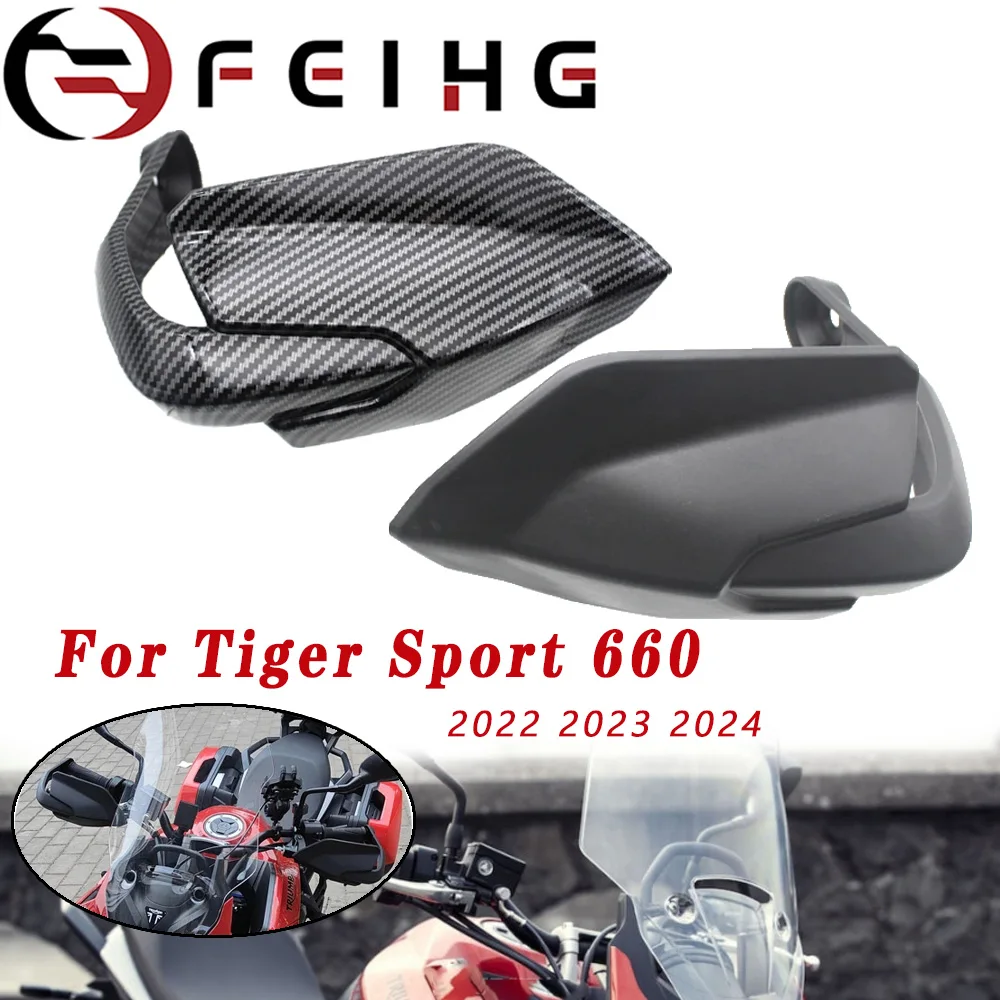 

For Tiger Sport 660 TIGER660 2022-23 Motorcycle Carbon Fiber look Handguard Shield Hand Guard Protector Windshield Tiger660