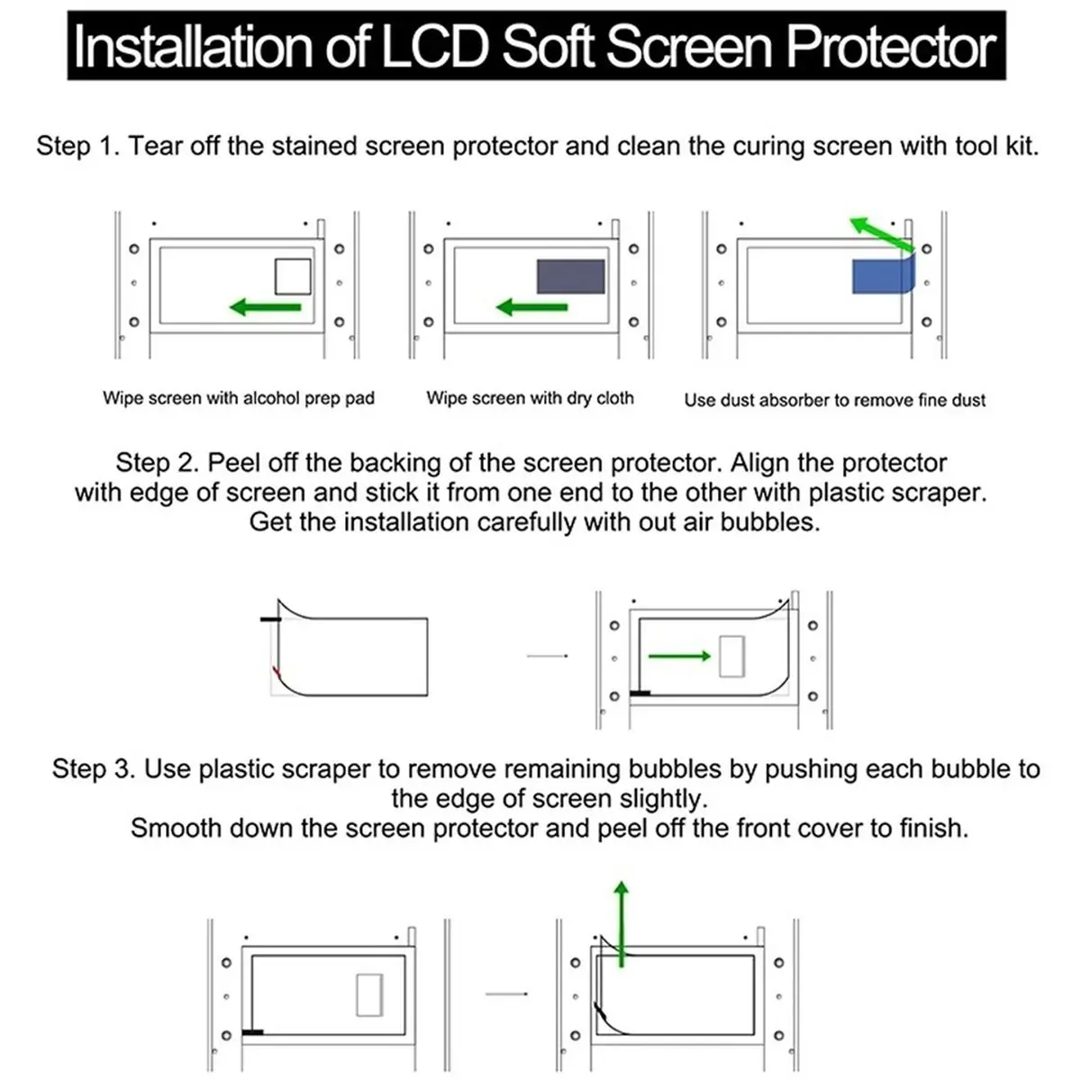 A85P 10PCS Screen Protector for Anycubic Photon Mono M5S/M5S Pro 10.1 Inch LCD Anti Scratch Protective Film