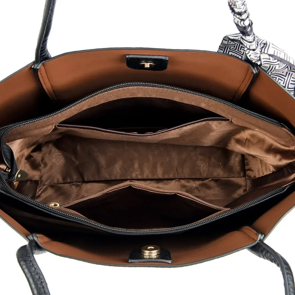 Genuine Soft Leather Tote Bag Women's Large Capacity Carrying Bags Designer Handbag Vintage Shoulder Bag Brand Commuting Bags