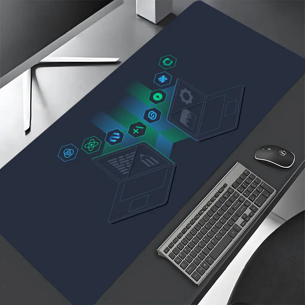 NodeJS JavaScript Mouse Pad Gaming desk decoration Mousepad Large 900x400mm MouseMat Gamer XXL Mause Carpet PC Desk