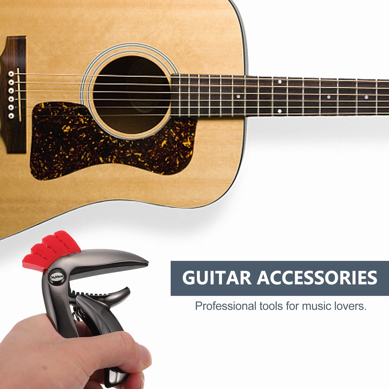 

1Pcs Zinc Alloy Folk Guitar Capo Durable Clamp Quick Tune Change Clamp for Acoustic Electric Guitar Accessory Tone Change Clamps