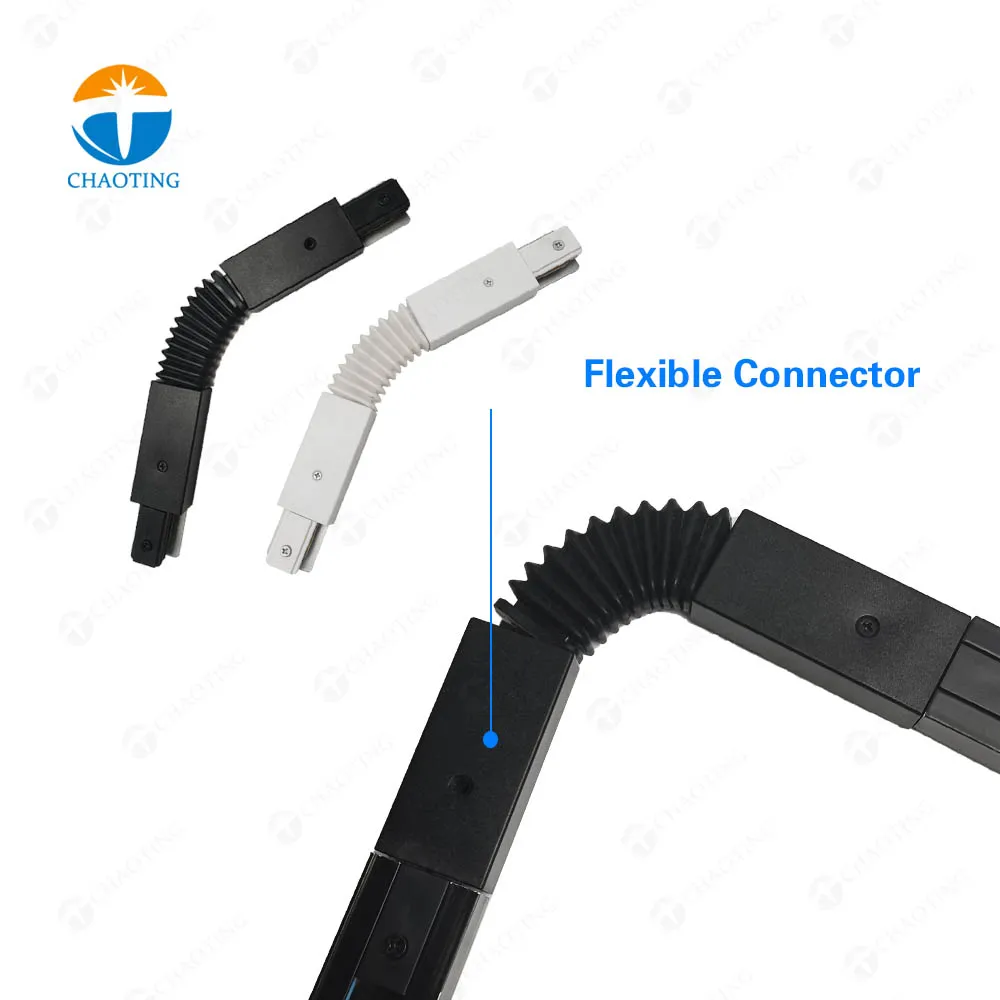 LED Track Light Accessories 2 Wires Aluminum Linear Decorative Light Rail Track 2 Wire Track Rail