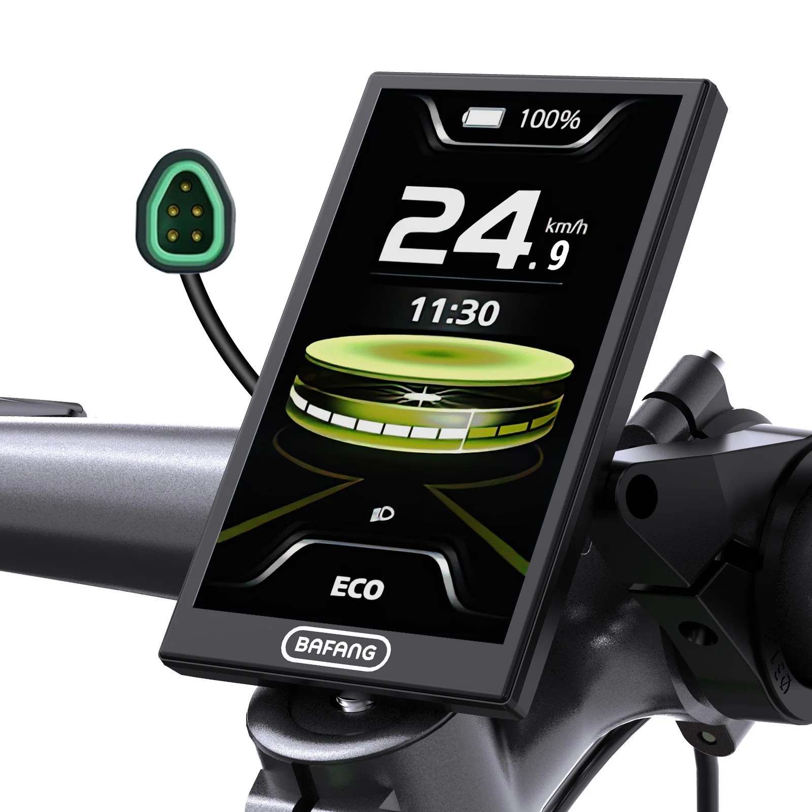 BAFANG DPC010 4" TFT Ebike Display CAN Protocol Smart E-Bike Screen for BBS01B BBS02B BBS03 M615 M315 M215 Mid Drive Motor, BAFANG GO App Wireless Parameter Adjustment IP66 Waterproof USB-C Charging CAN Protocol Electric Bike Display