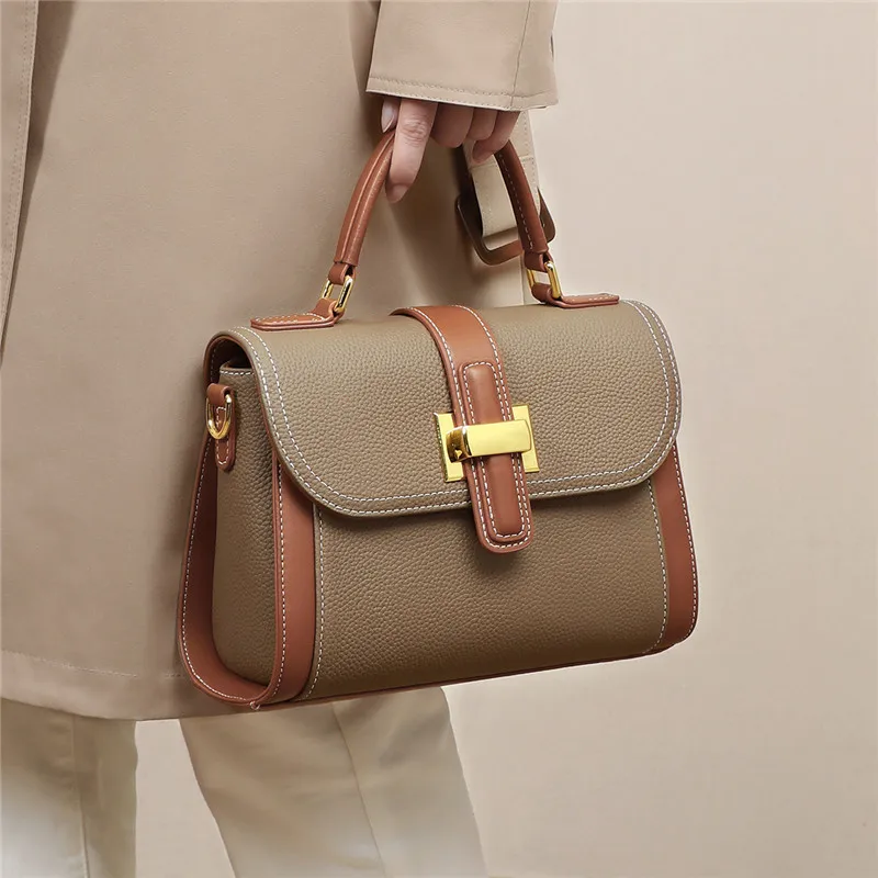 

100% Real Soft Leather Tote Shoulder Bag Women Luxury Brand Designer Handbags High Quality Genuine Leathet Female Crossbody Bag