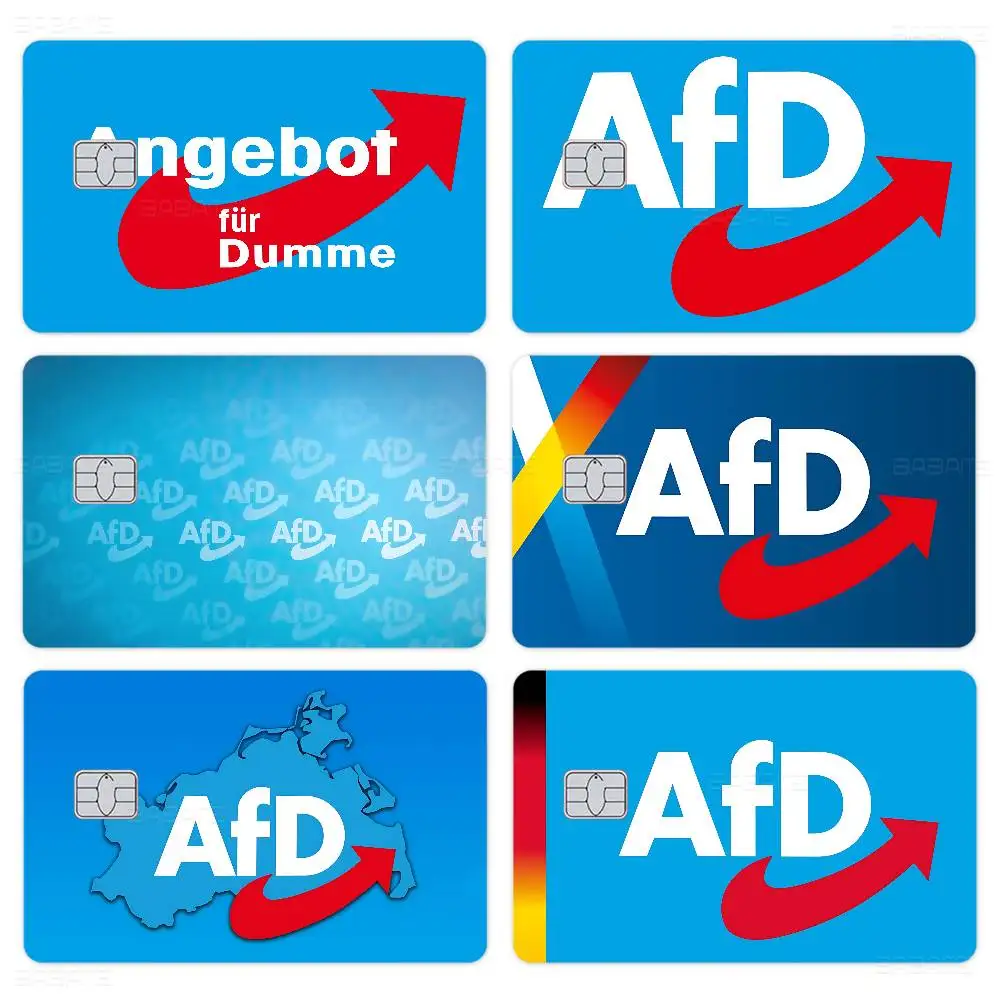 Popular Logo A-AfD Anime Spend or Save Funny Shell On Off Ultra Thin No Fade Sticker Skin Cover Film for Debit Credit Card