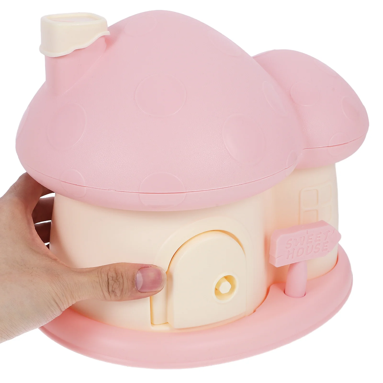 

Charming Cartoon Mushroom House Saving Jar Exquisite Ornament for Children Desk Decor Piggy Bank Cottage Piggy Bank