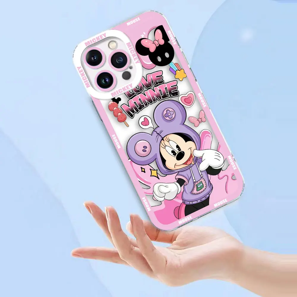 لطيف ميكي ميني ماوس واضح جراب هاتف ل VIVO S1 Z1X V20 V21 V21E V23 V23E V25 V27 V27E V29E V30E V30 V40 V50 V60 لايت