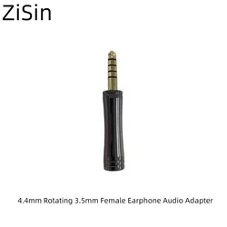 ZiSin 4.4mm Rotating 3.5mm Female Earphone Audio Adapter Accessories