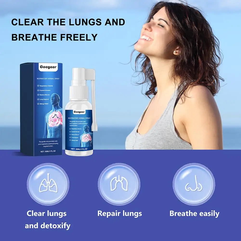 Lung Cleansing Spray Lung Health Supplement Liquid Spray 30ml Detox For Smokers And Non Smokers Natural Herbal Extract