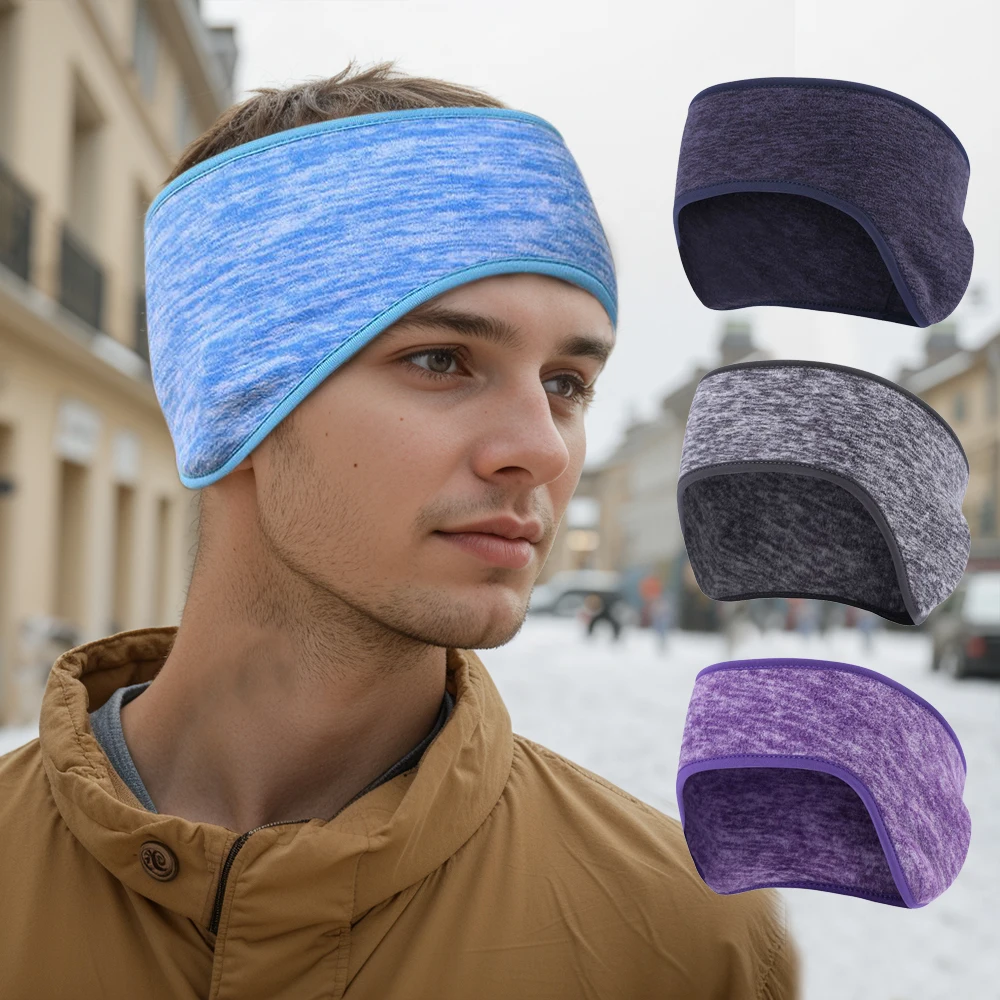 

Fleece Ear Warmers for Men Women - Winter Headband Ear Muffs Ear Covers for Cold Weather Running Cycling