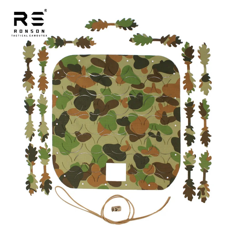Australian Auscam DPCU Camouflage 3D Laser Cut Tactical FAST Helmet Scrim Cover Airsoft Paintball Personal Defense Scrim NIR