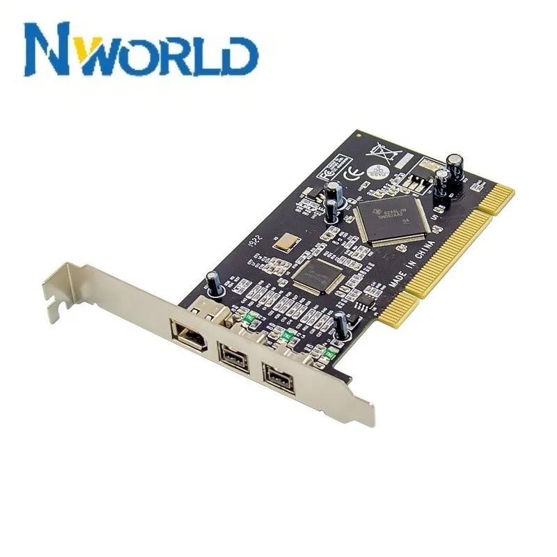 

PCI Combo Add On Cards 2X IEEE 1394B 9 Pin & 1x 1394A 6 Pin 1394 Extension Adapter PCI Controller Card For Firewire Destop PC