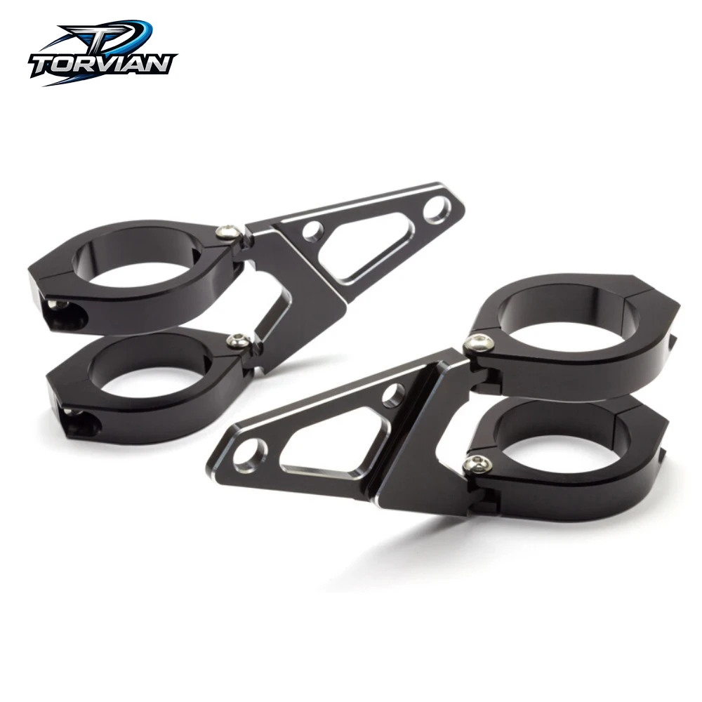 Torvian CNC Aluminium Motorcycle  Headlight Mount Brackets Head Lamp Holder Fork Multi-Functional Adjustable Headlight Bracket