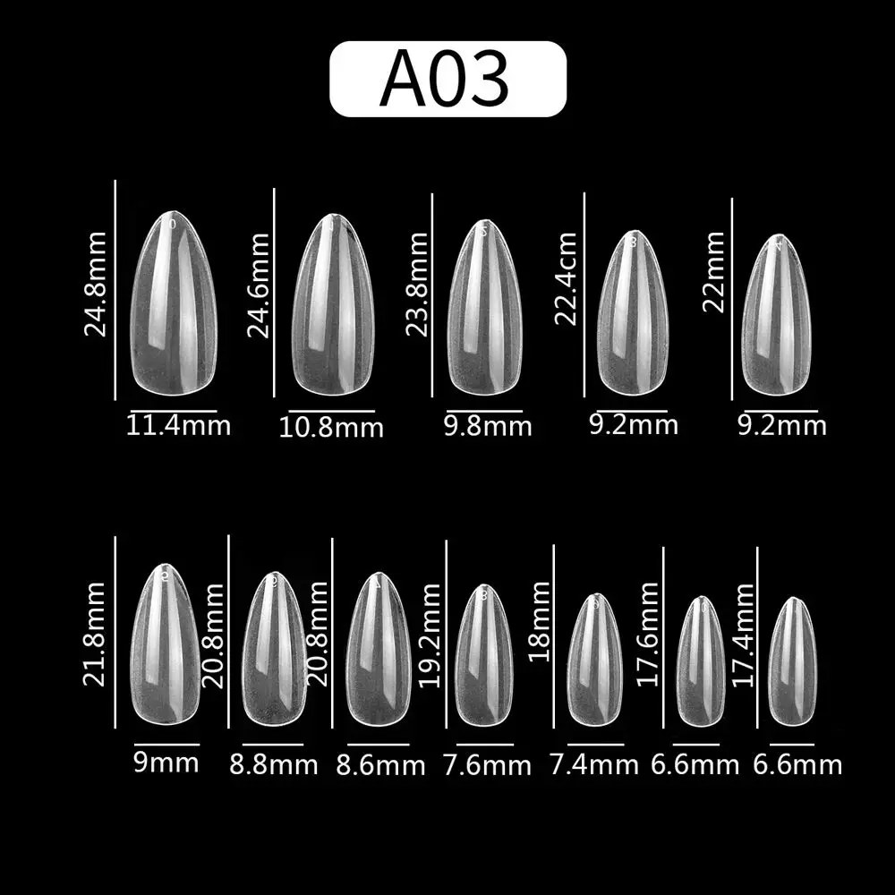 Mold Nail Capsule DIY Nail Art Tool Press On False Nails Long Artificial Nails Fake Nail Extension Full Cover Nail Tips