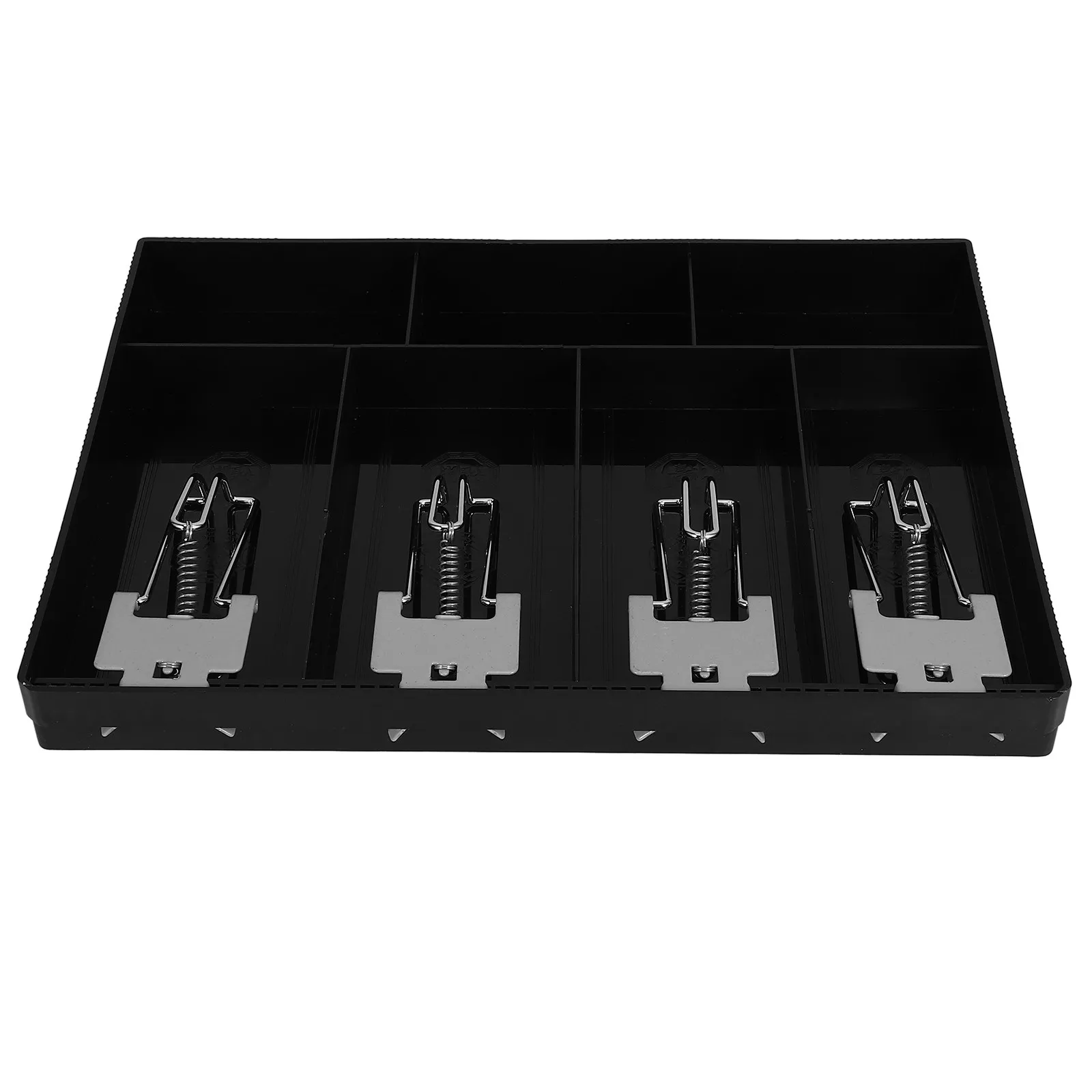 

Compact Cash Drawer Tray with Coin Compartments Heavy-Duty Plastic Money Organizer for Store Bakery Supermarket Countertop Use