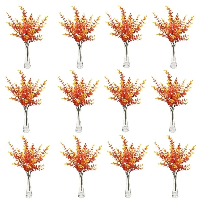 

12Pcs 37cm Artificial Branch For Thanksgiving And Weddding Party Decoration Realistic Stems Plant Decoration 15UB