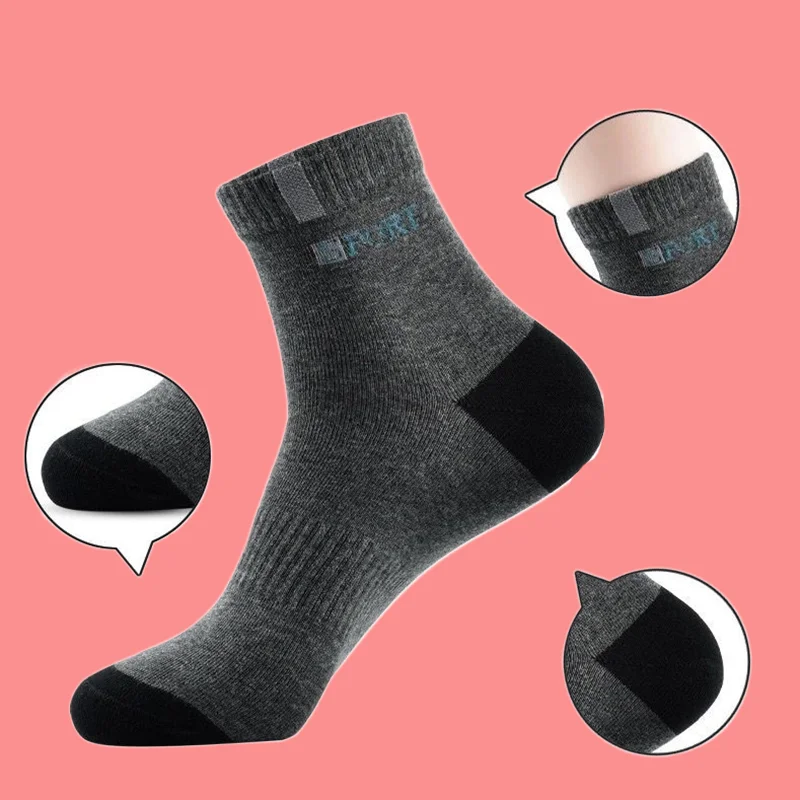 Calcetines deportivos transpirables para hombre, calcetín de negocios de alta calidad, absorción del sudor, cómodos, desodorización, 5/10 pares