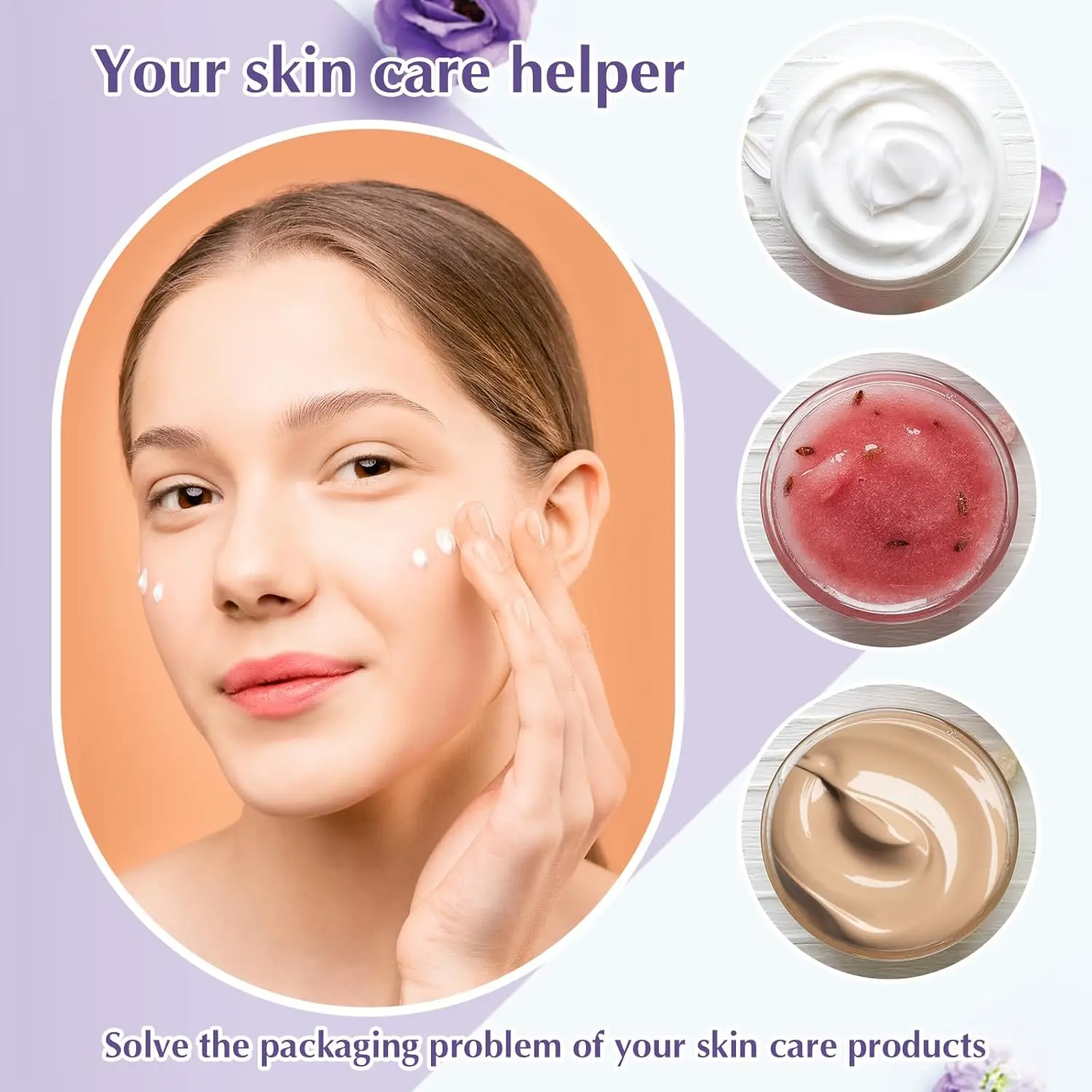 20 Stück 2/3/5/10/15/20g Plastikdosen mit Deckeln, Mini-Kosmetikbehälter mit breiter Öffnung für Lotion, Creme, Make-up, Reiseaufbewahrung – Detail 6