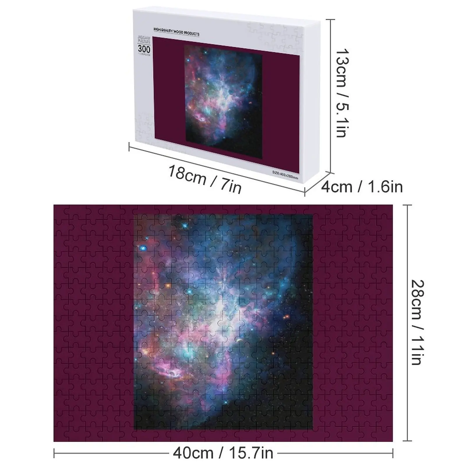 Earth and Nebula, Solar System Galaxy Light Jigsaw Puzzle Personalized Baby Object Game Children Custom Customized Photo Puzzle