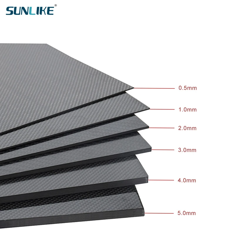 220x240mm 3K High Strength Carbon Fiber Sheet Frosted Surface Thickness 0.25 To 6mm Suitable For RC Drone Model Materials