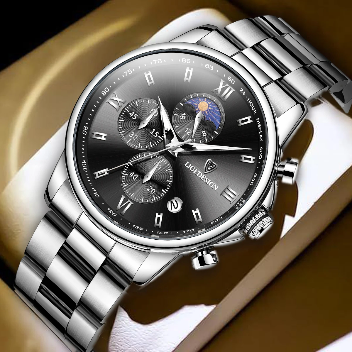 

LIGE модные мужские часы роскошные серебряные кварцевые наручные часы из нержавеющей стали мужские деловые часы для мужчин часы-календарь Relojs + коробка