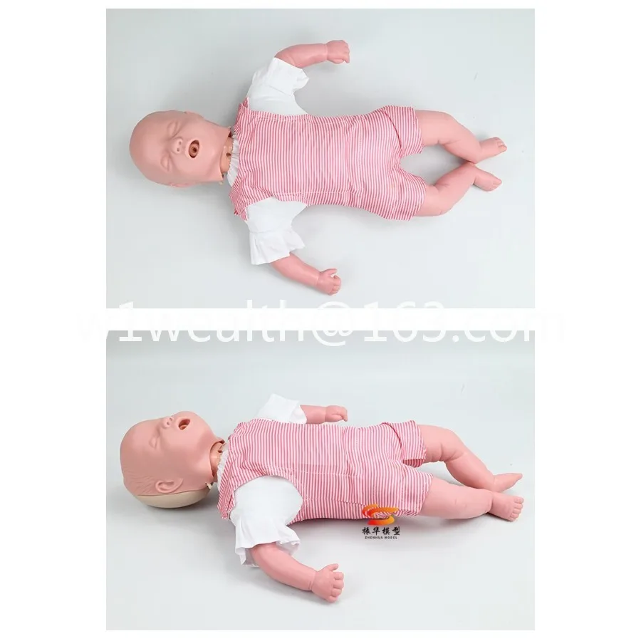 Advanced infant airway obstruction and CPR model, infarction cardiopulmonary resuscitation simulation neonatal care
