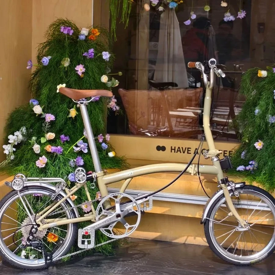 Carbon Steel Tri-fold Frame C Brake Portable Mini Folding Bike for Adult 20 Inch Folding Bicycle 9-speed Folding Bike