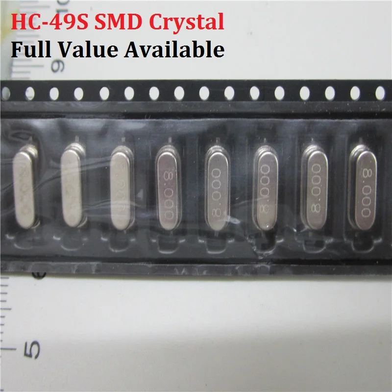 

SMD Passive Crystal Oscillator 3.579545/4 6/7.3728/8 10/12/16/18.432/20/22.1184/24/25/26/27/27.12/11.0592/12/13.56/14.7456/M/MHZ