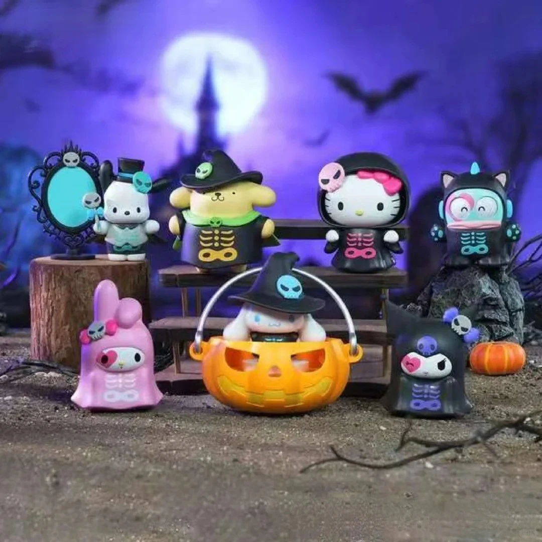 

Sanrio Character Halloween Mischief Night Blind Box Anime Figure Guess Bag Model Dolls Mystery Box Collect Ornament Trendy Gifts