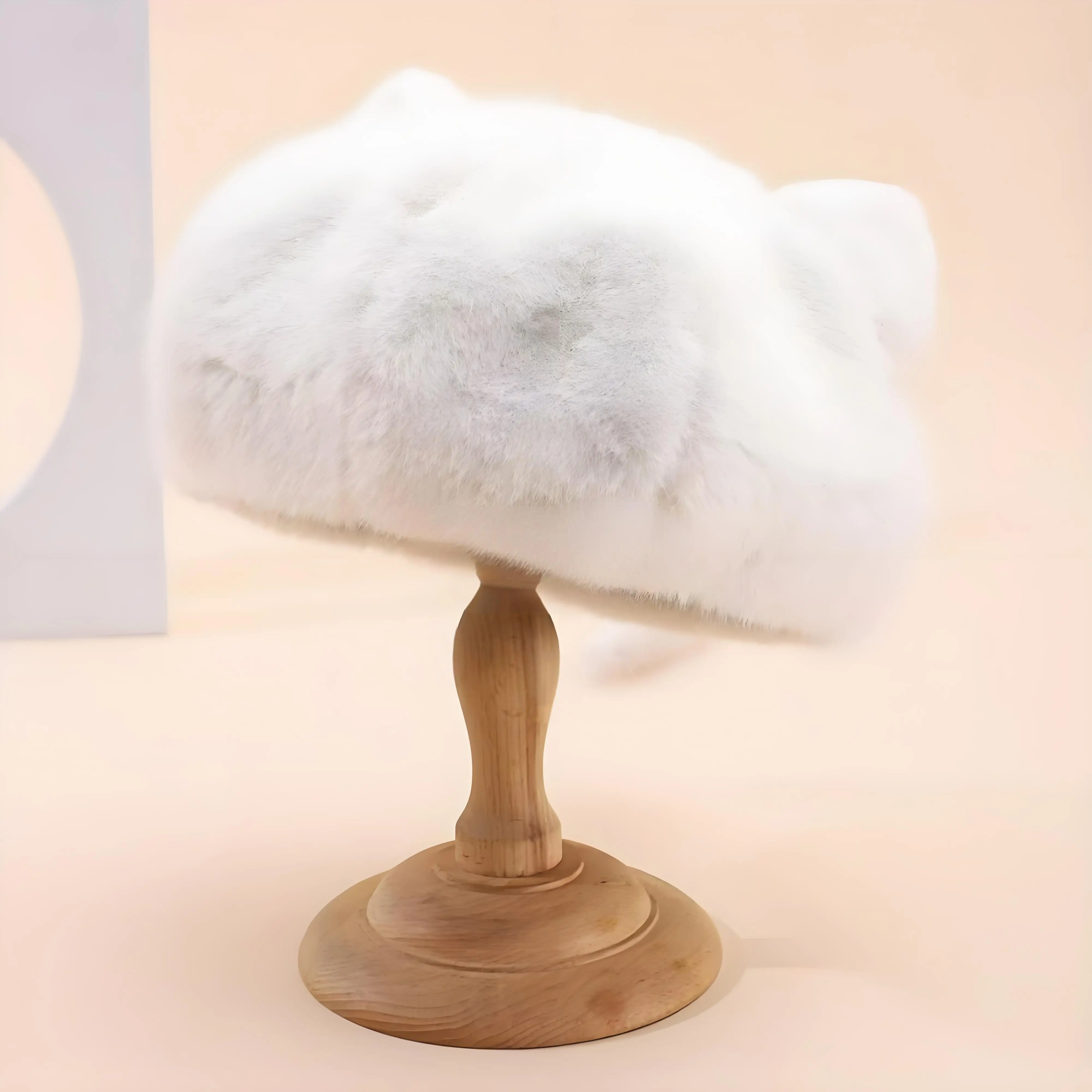 Game Honkai:Nanafey Nana Wu Cosplay Schoenen Laarzen Platte Enkele Lolita Schoenen Witte Pluche Hoed Halloween Carnaval Party Prop Voor Vrouwen