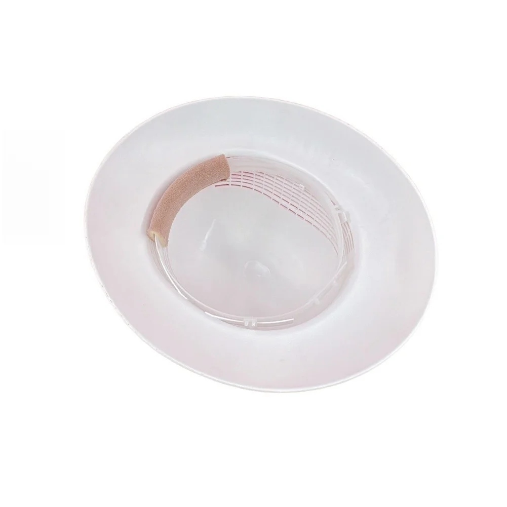 White Plastic Bee Hat with Adjustable Chin Strap and Ventilation Holes for Secure Comfort in Hive Environments