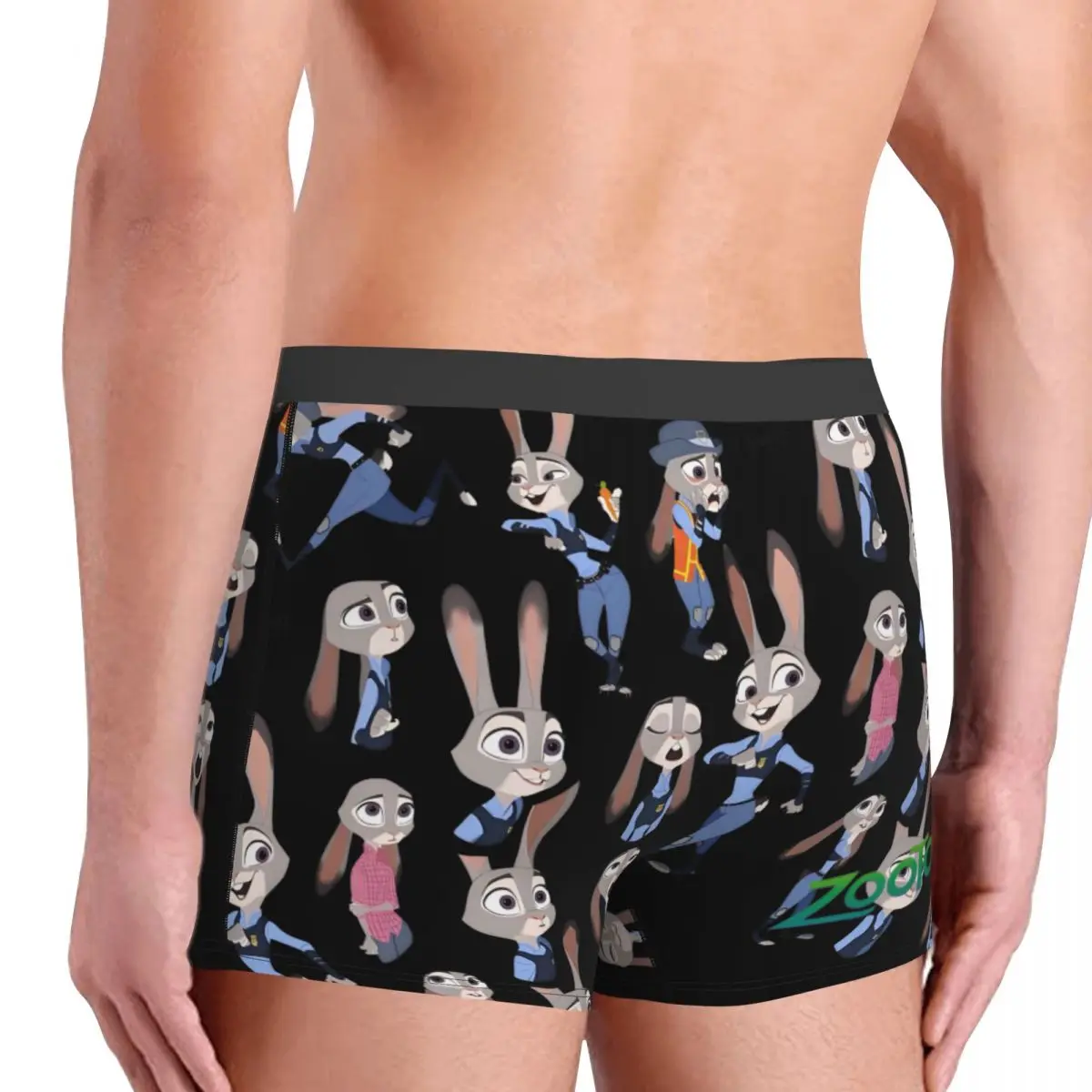 Disney Zootropolis Film Rabbit Judy Hopps Underpants Cotton Panties Men's Underwear Comfortable Shorts Boxer Briefs