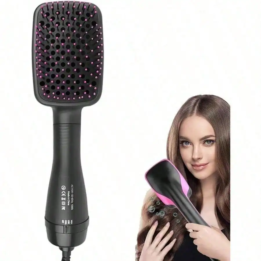 3-in-1 Styling Tool: Negative Ion Hot Air StraightenerCombines Straightening, Drying, and Smoothing Functions in One Device