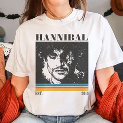 女性と女の子のためのhannibal Tシャツ,面白い漫画の服,サマーy2k