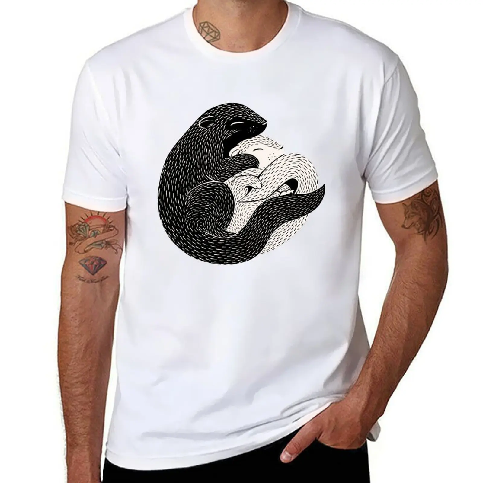 

Squirrel Hug T-Shirt t shirt for man 100 percent cotton anime tshirt T-Shirt