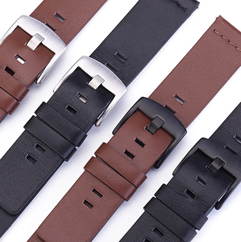 No Gaps Leather Band for Samsuang Galaxy Watch 7 6 5 4 40 44mm Quick fit Strap for Galaxy Watch FE/6 4 classic 43 47 42 46mm